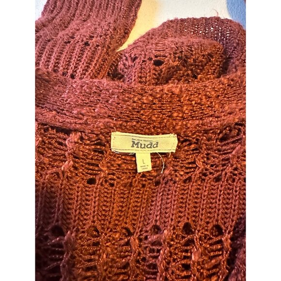 Mudd super soft brown button up cardigan sweater size L - Picture 3 of 4